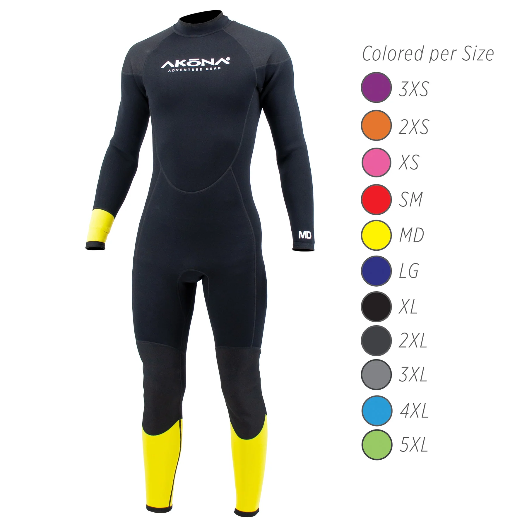 Akona 5mm Unisex Rental Full Suit (Rental) - Image 2