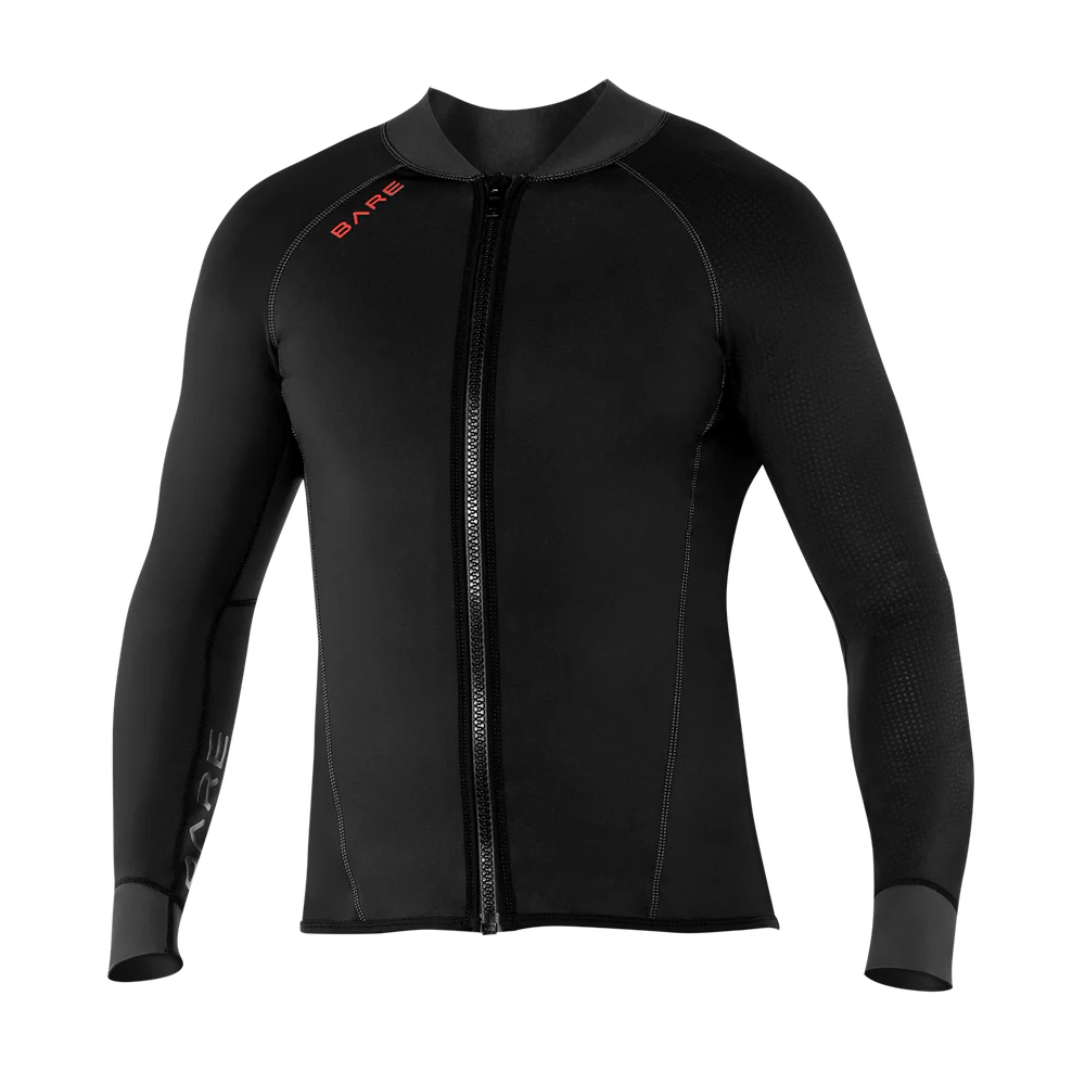 Bare 2 MM Exowear Mens Neoprene Front Zip Scuba Diving Jacket