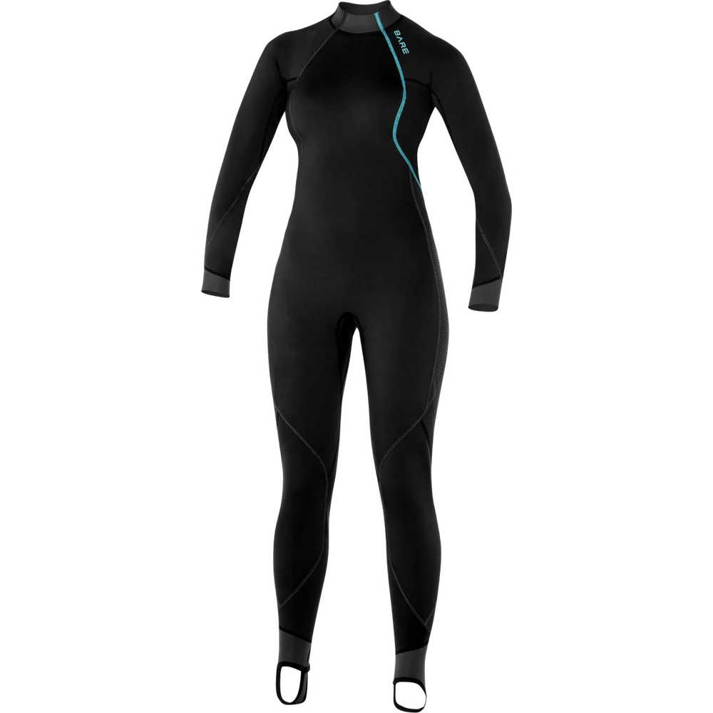Bare 2 MM Exowear Womens Full Scuba Diving Wetsuit w/ Foot Stirrups