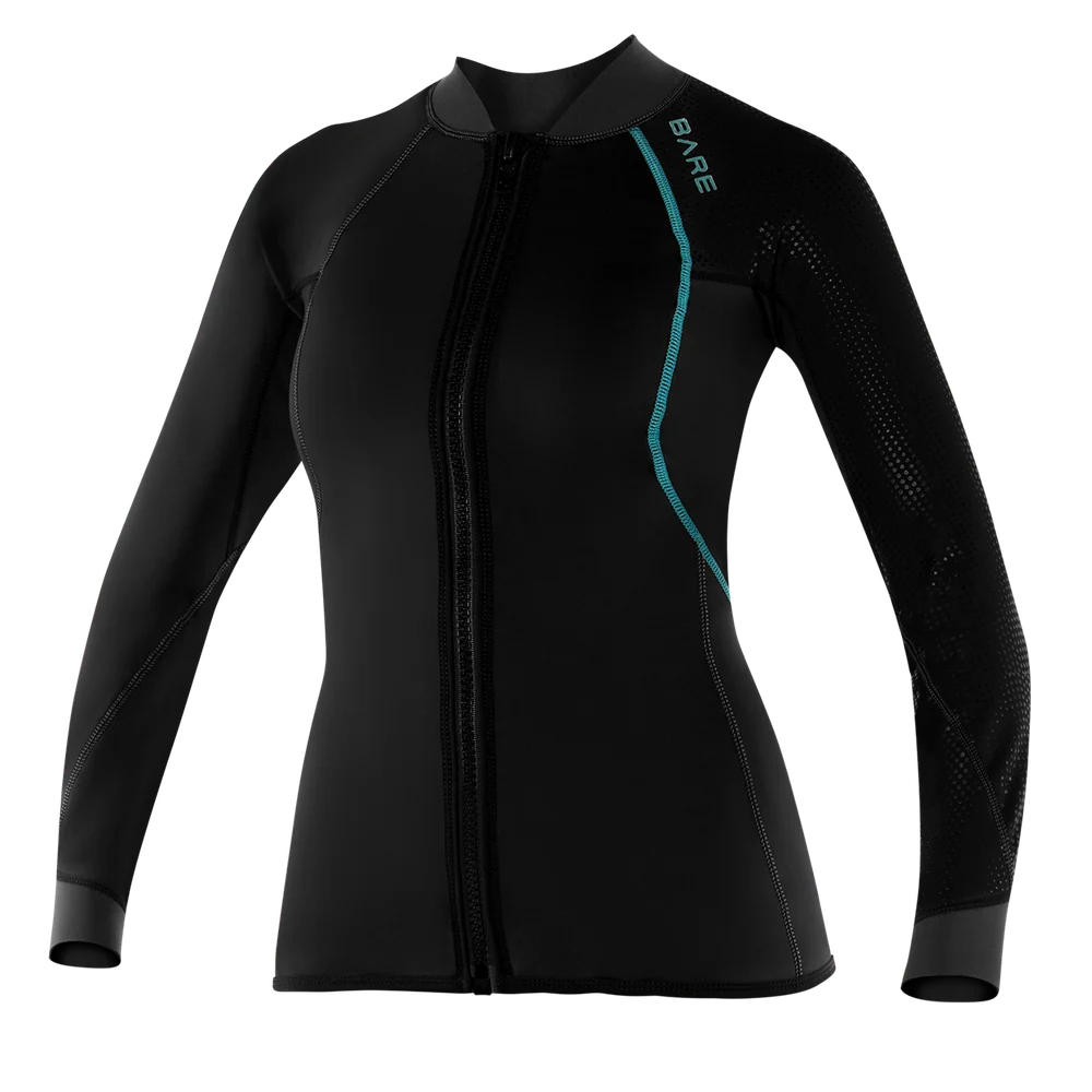 Bare 2 MM Exowear Womens Neoprene Front Zip Scuba Diving Jacket