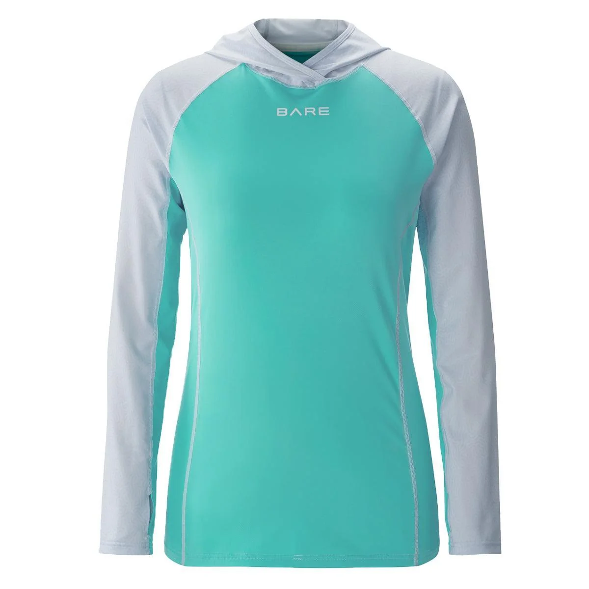 Bare Eclips Hooded Rashguard Womens Aqua