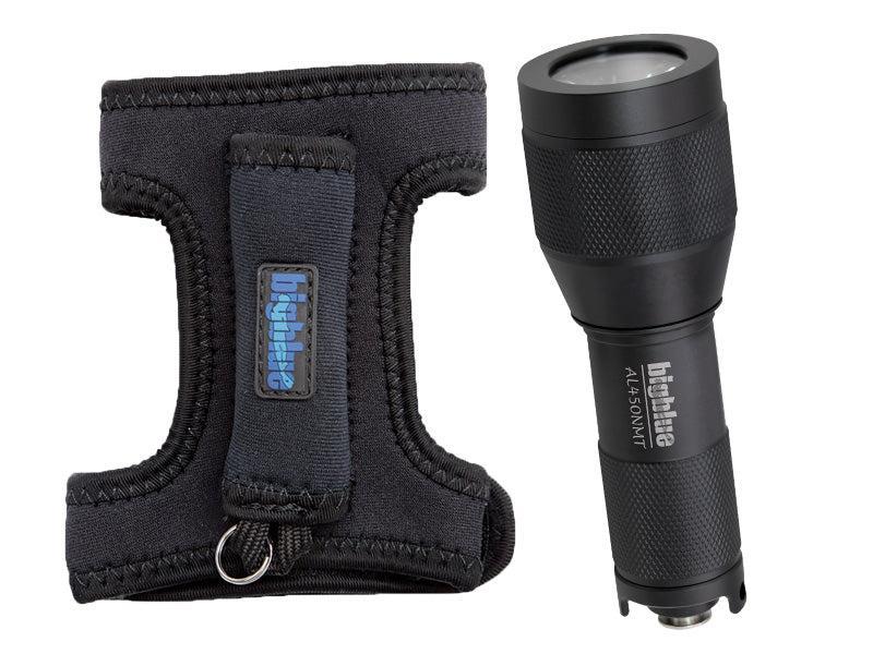 BigBlue 450 Lumen Mini Dive Light with Glove & Batteries and Tail Switch