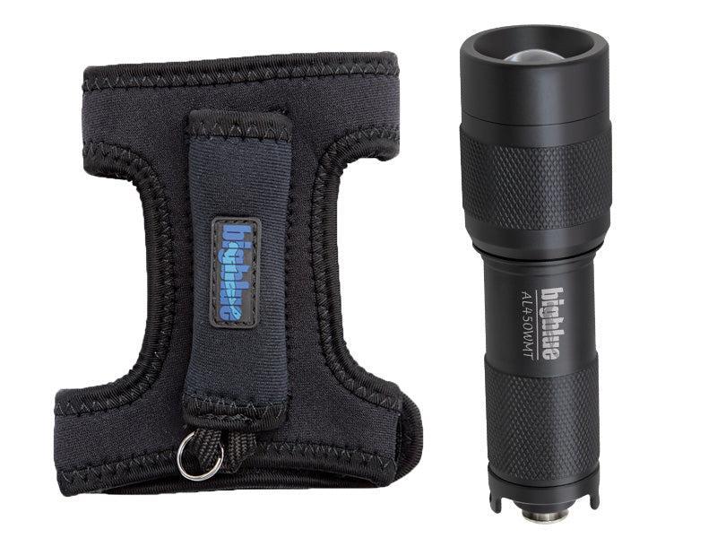 BigBlue 450 Lumen Mini Dive Light with Glove & Batteries and Tail Switch