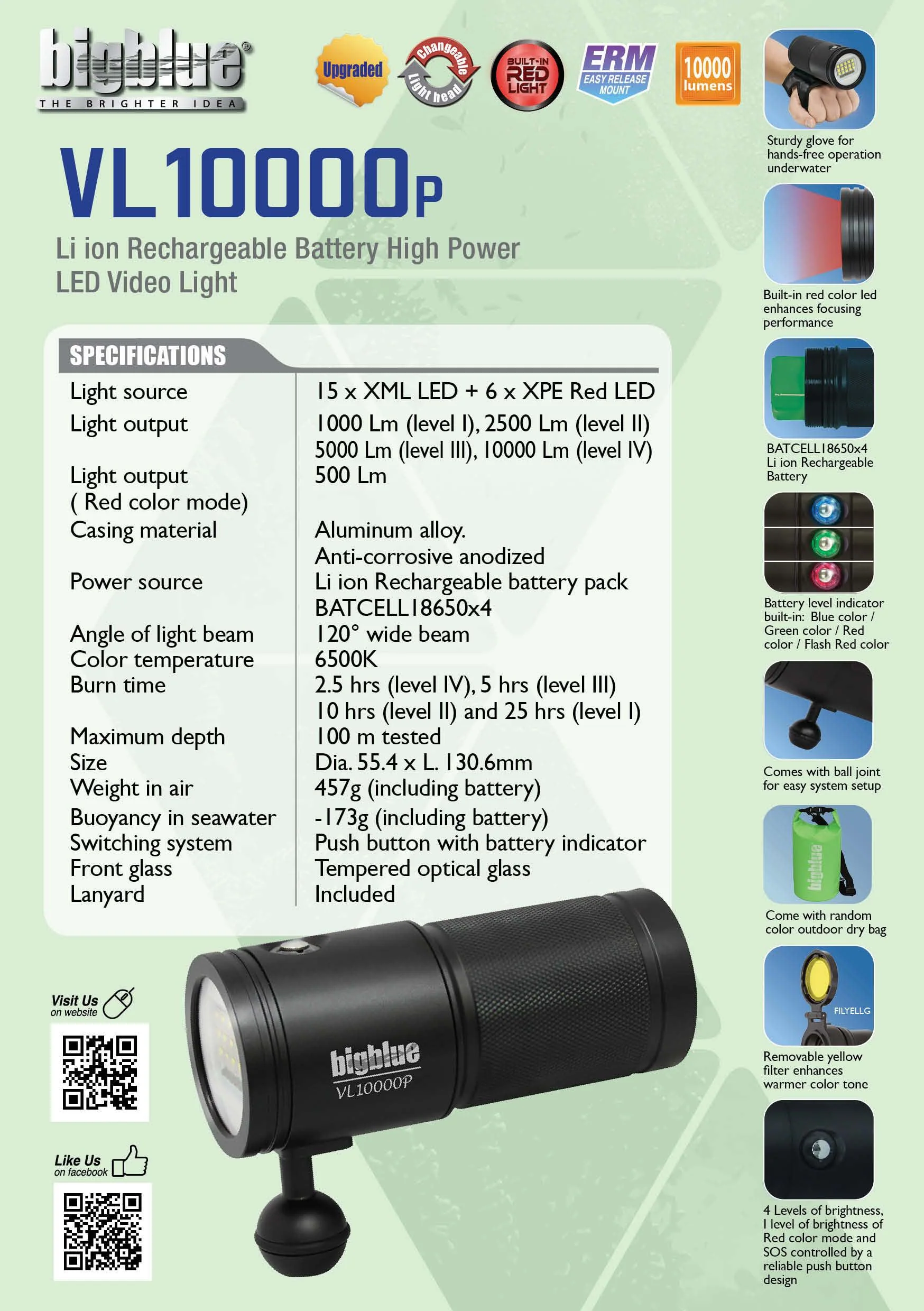 BigBlue 10,000 Lumen Video Light - Black - Image 6