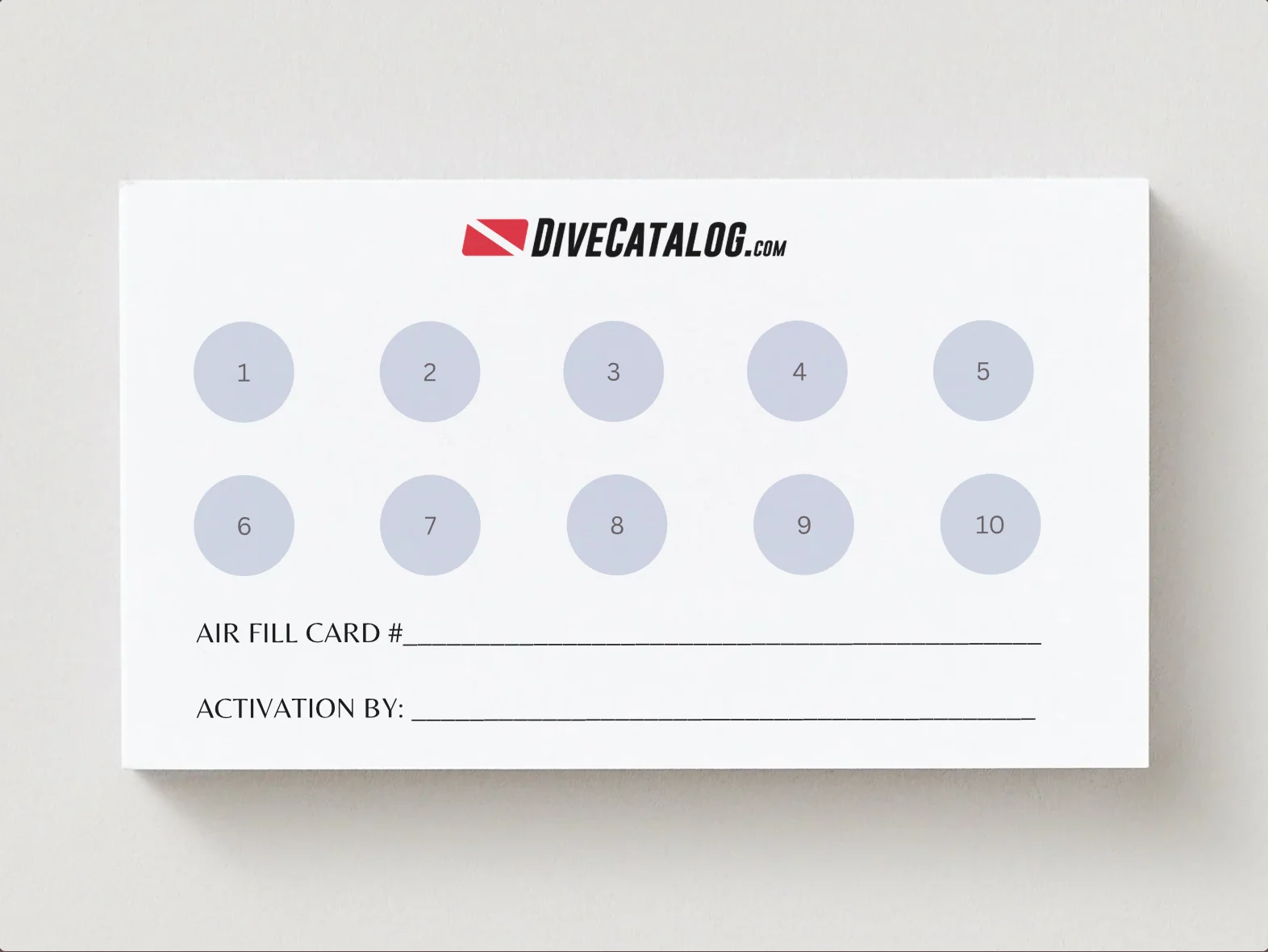 DiveCatalog.com Air Fill Card - Image 3