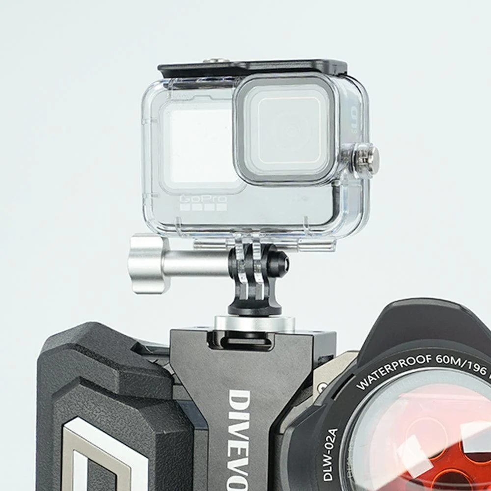 DiveVolk Cold Shoe to Action Camera Adapter – Dual Mount for GoPro, DJI, Insta360 & Smartphones - Image 4