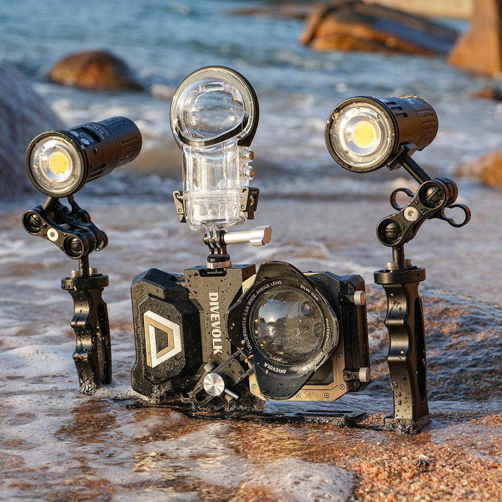 DiveVolk Cold Shoe to Action Camera Adapter – Dual Mount for GoPro, DJI, Insta360 & Smartphones - Image 7