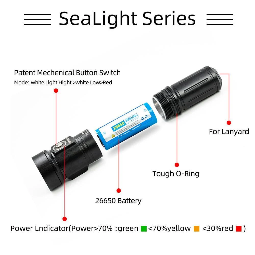 DiveVolk Dive Light 2000 Lumen SL20 – High-Power Underwater Video Lighting for Scuba and Photography - Image 3