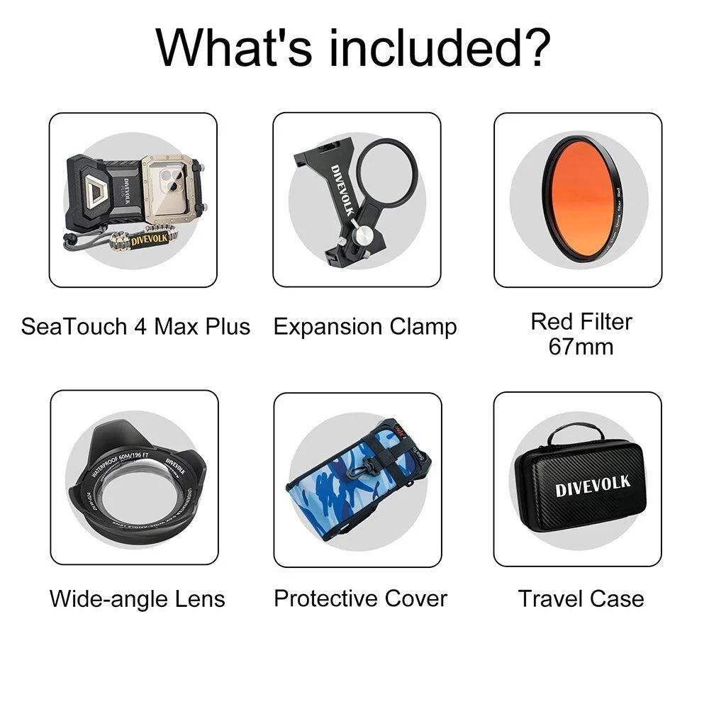 DiveVolk SeaTouch 4 Max Underwater Housing Ocean Kit - Image 9