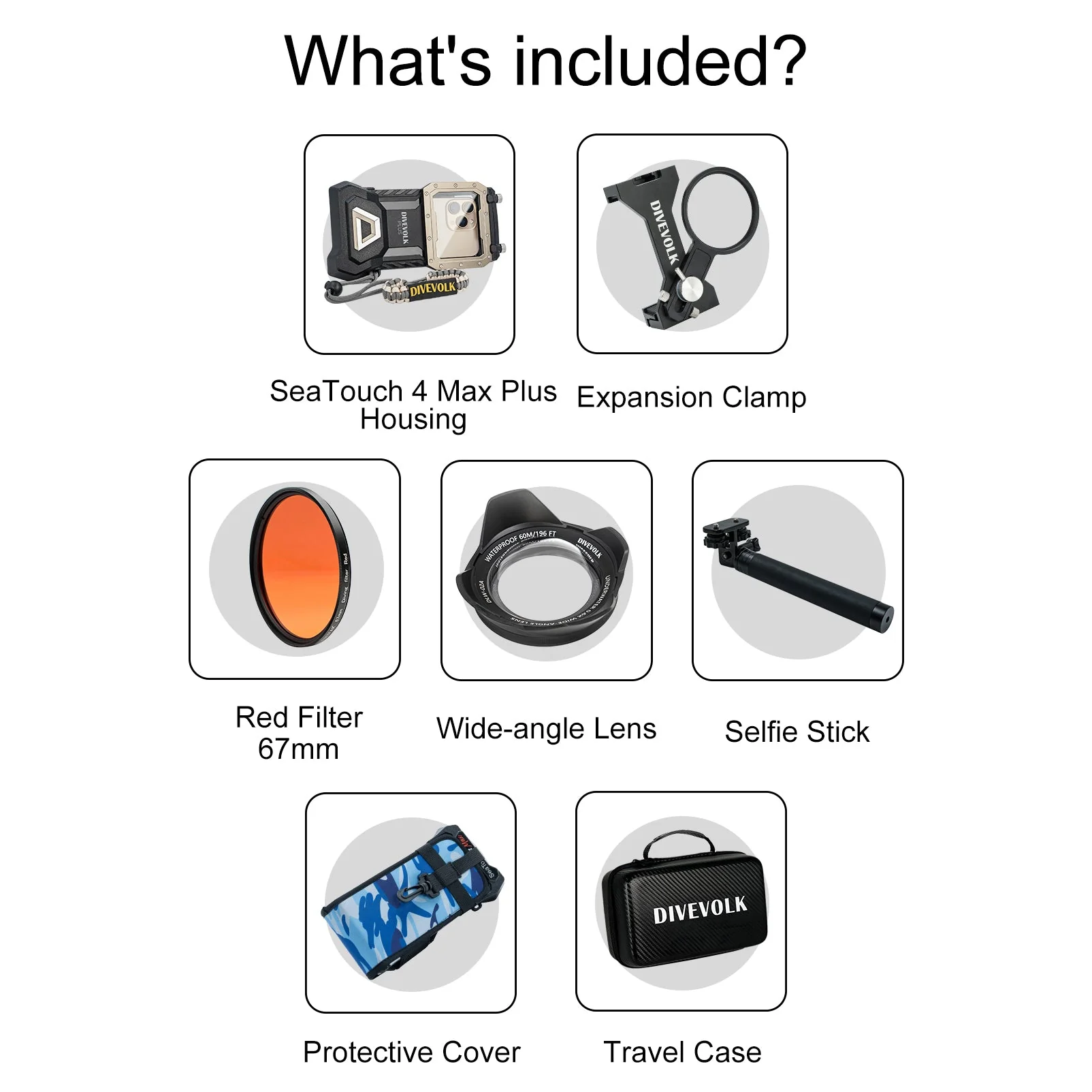 DiveVolk SeaTouch 4 Max Underwater Housing Selfie Kit - Image 3