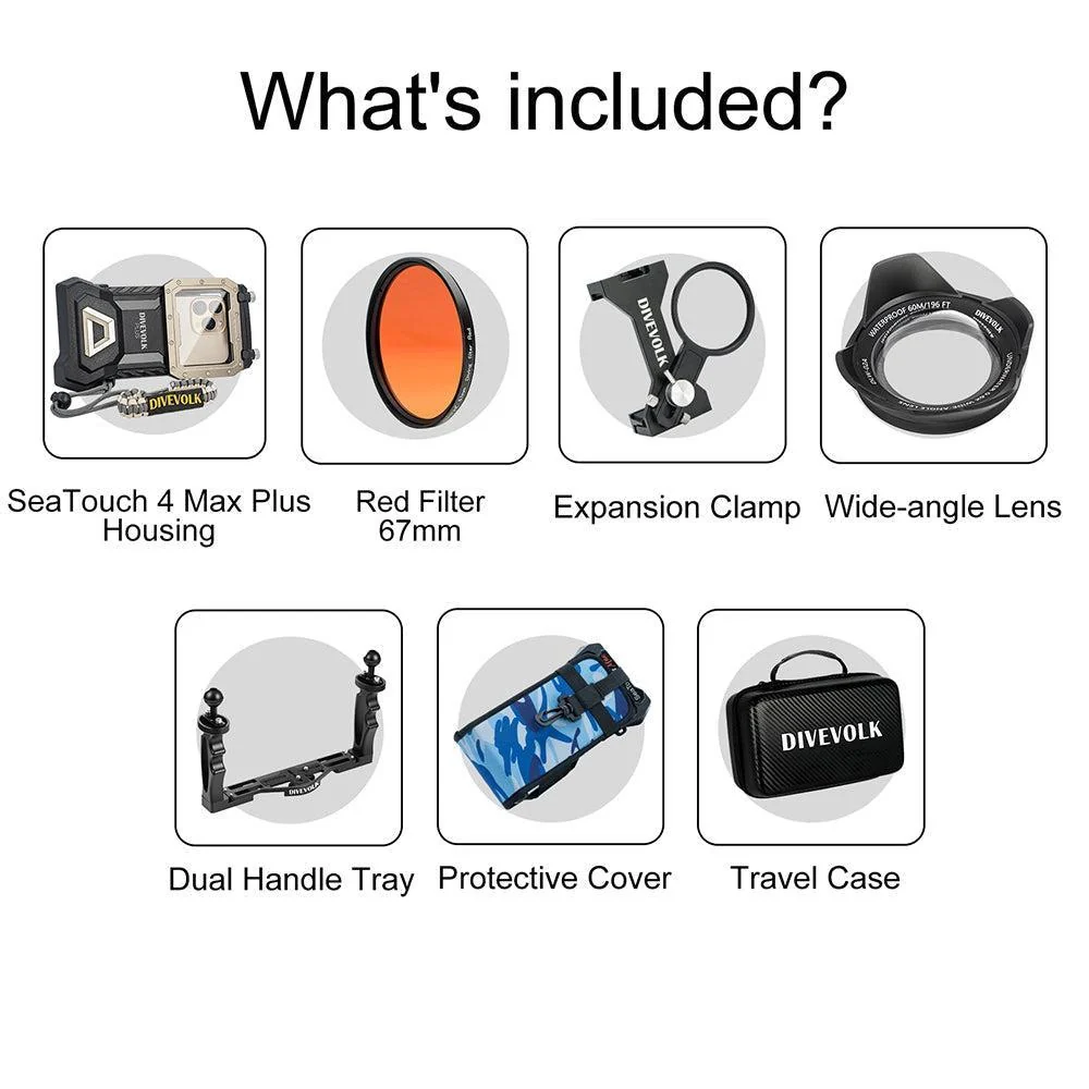DiveVolk SeaTouch 4 Max Underwater Housing Videography Kit - Image 10
