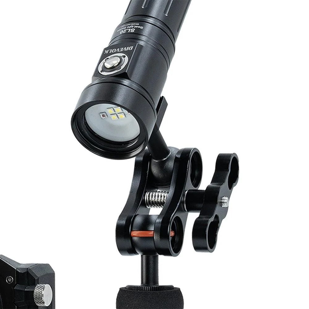 DiveVolk Universal Aluminum Ball Joint Clamp for Underwater Camera and Lighting Systems - Image 2