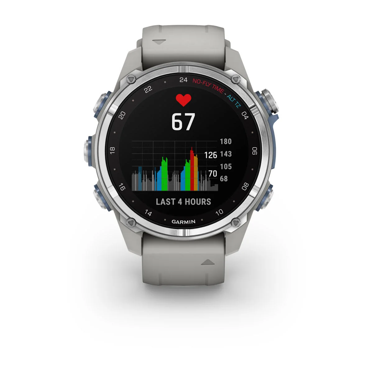 Garmin Descent Mk3 – 43 mm, Stainless Steel with Fog Gray Silicone Band - Image 10