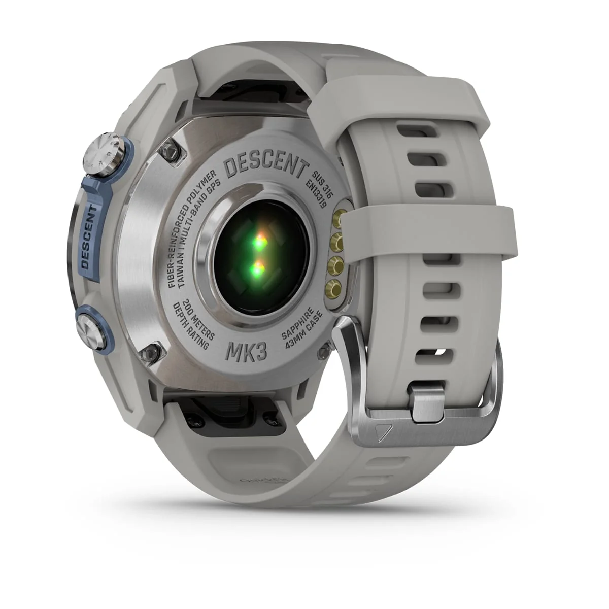 Garmin Descent Mk3 – 43 mm, Stainless Steel with Fog Gray Silicone Band - Image 12
