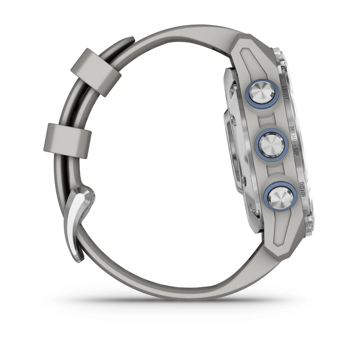 Garmin Descent Mk3 – 43 mm, Stainless Steel with Fog Gray Silicone Band - Image 5