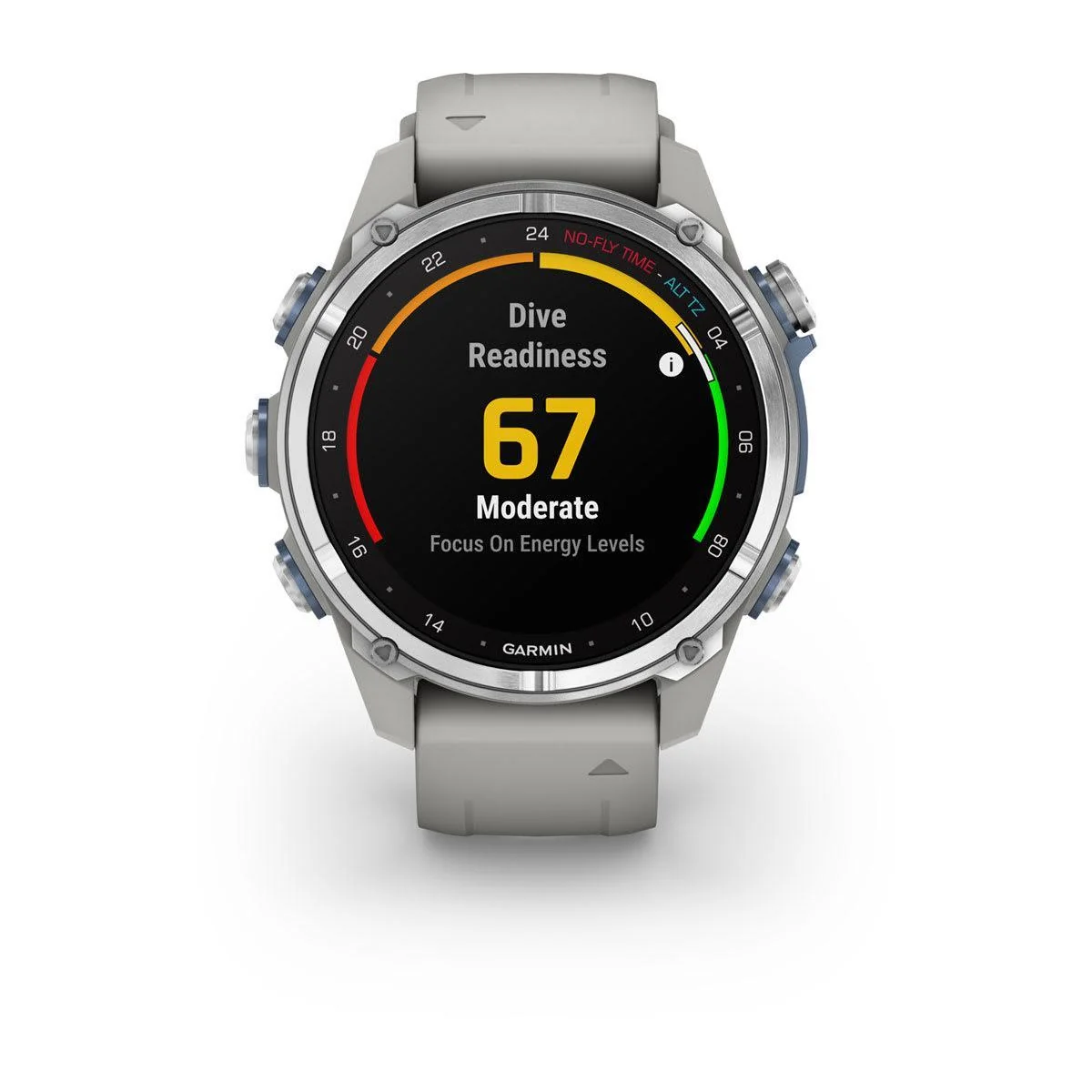 Garmin Descent Mk3 – 43 mm, Stainless Steel with Fog Gray Silicone Band - Image 7