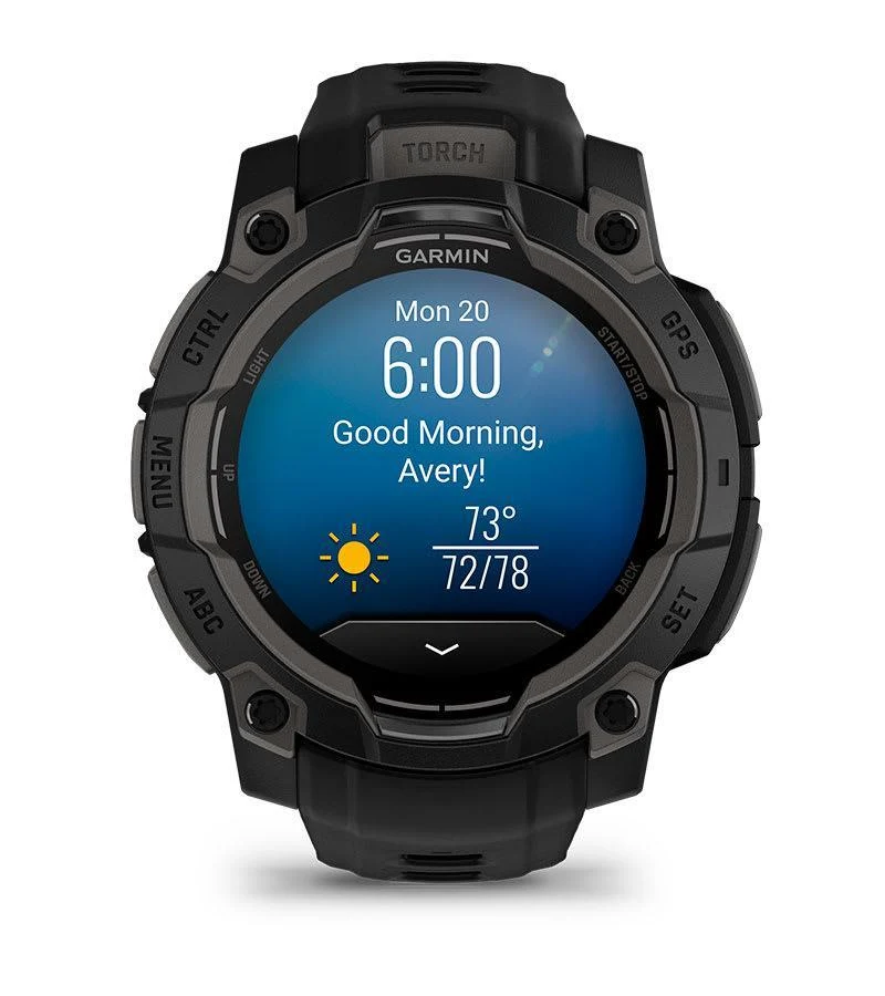 Garmin Instinct 3 - 45mm AMOLED Rugged GPS Smartwatch with Flashlight - Image 2