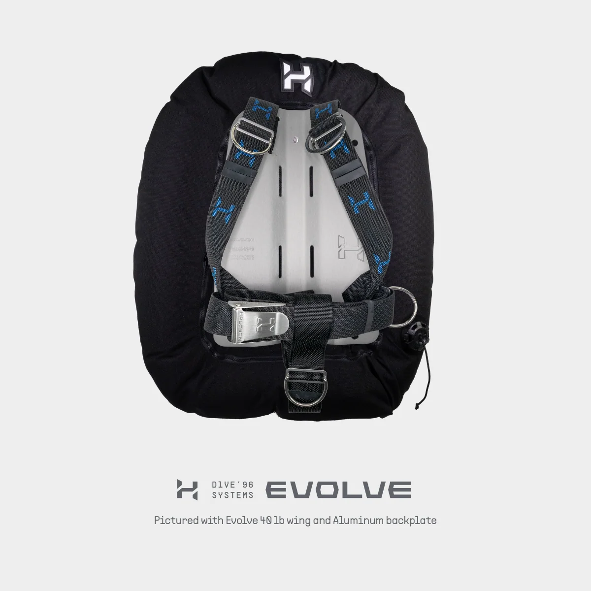 Halcyon Standard Twinset System – Aluminum Backplate – Evolve 40 lb Wing – Black