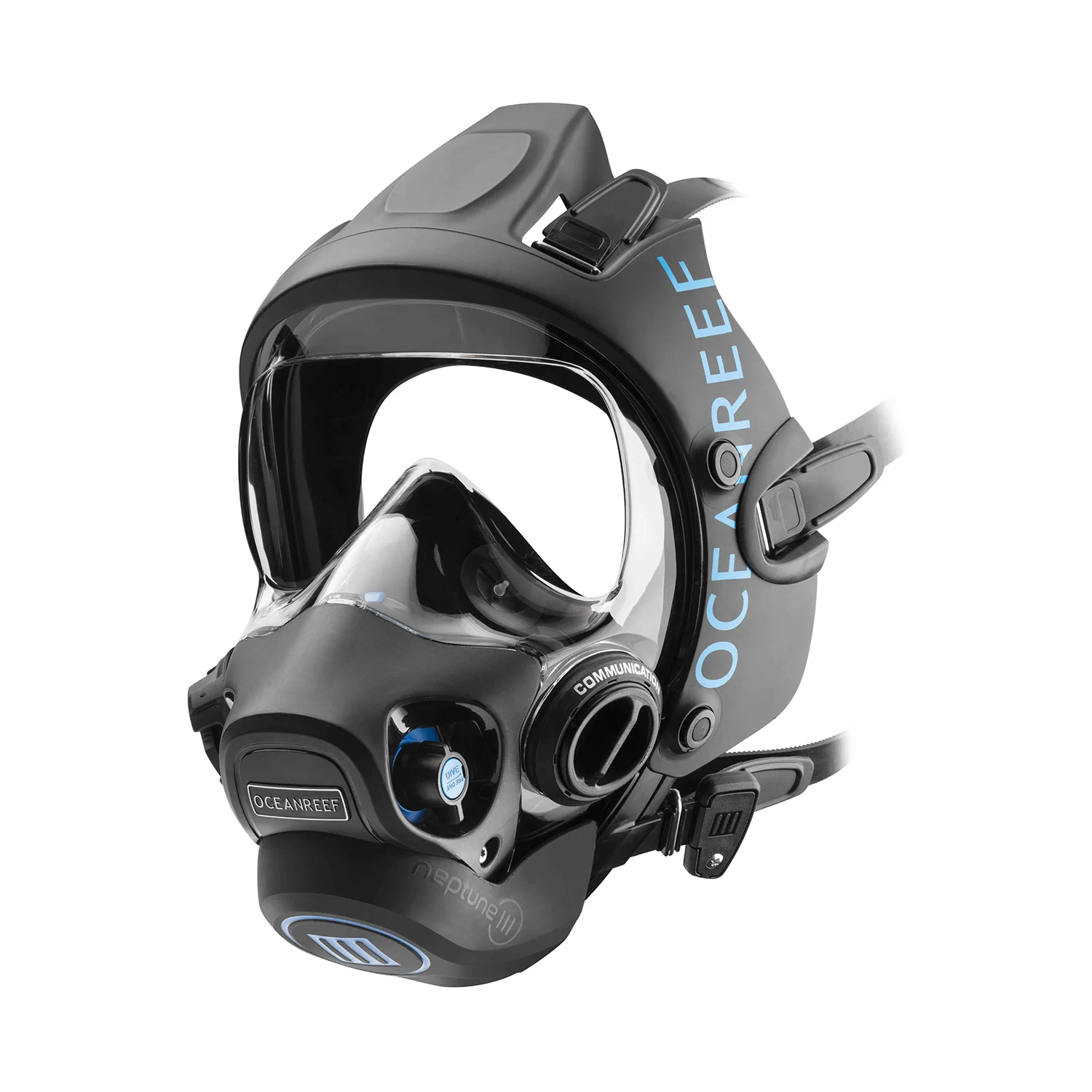 Ocean Reef Neptune III IDM - Diving Full Face Mask w/ int 2nd st, surface air valve, doffing handle, extender kit and multitool - Image 12