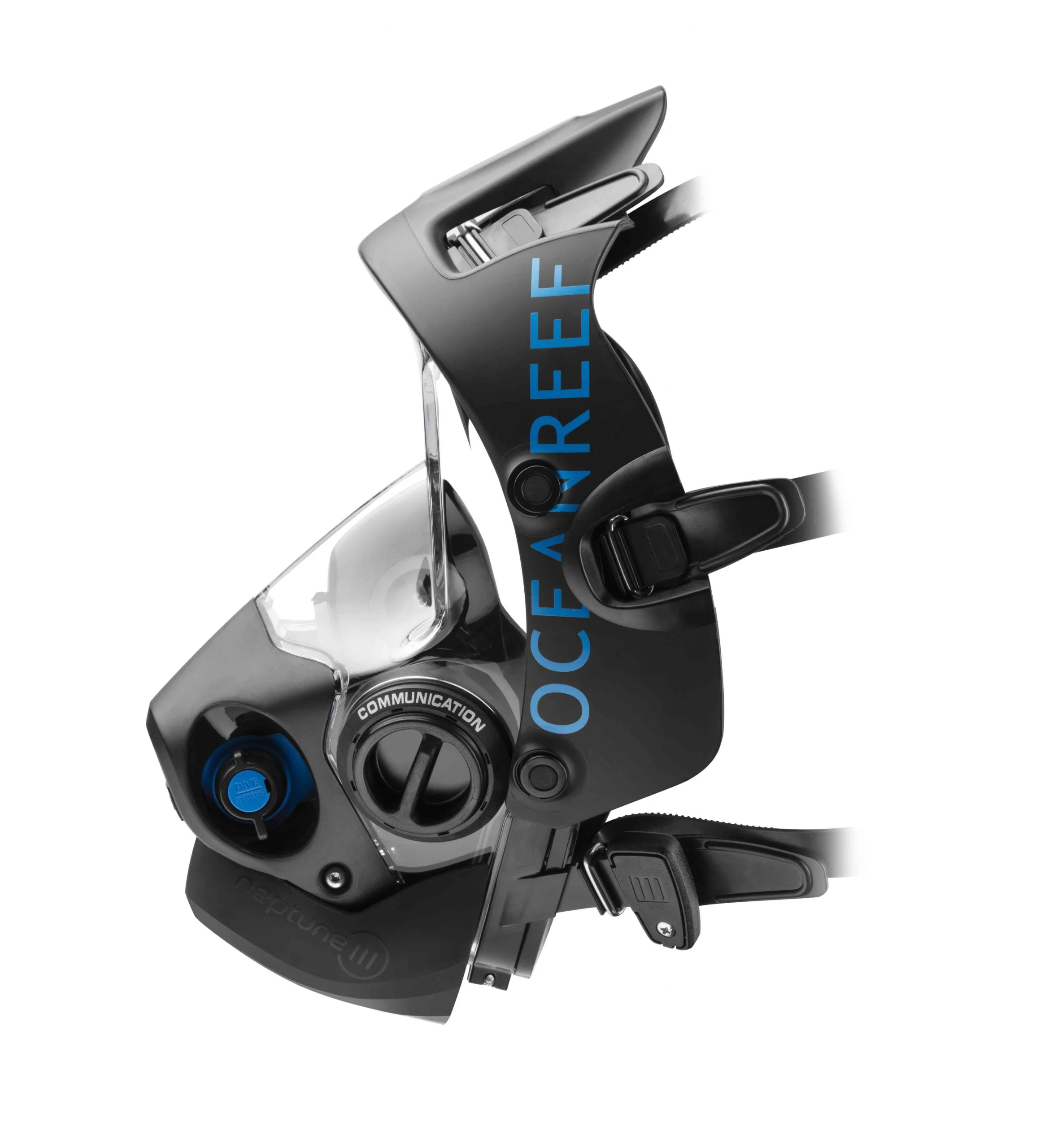 Ocean Reef Neptune III IDM - Diving Full Face Mask w/ int 2nd st, surface air valve, doffing handle, extender kit and multitool - Image 13