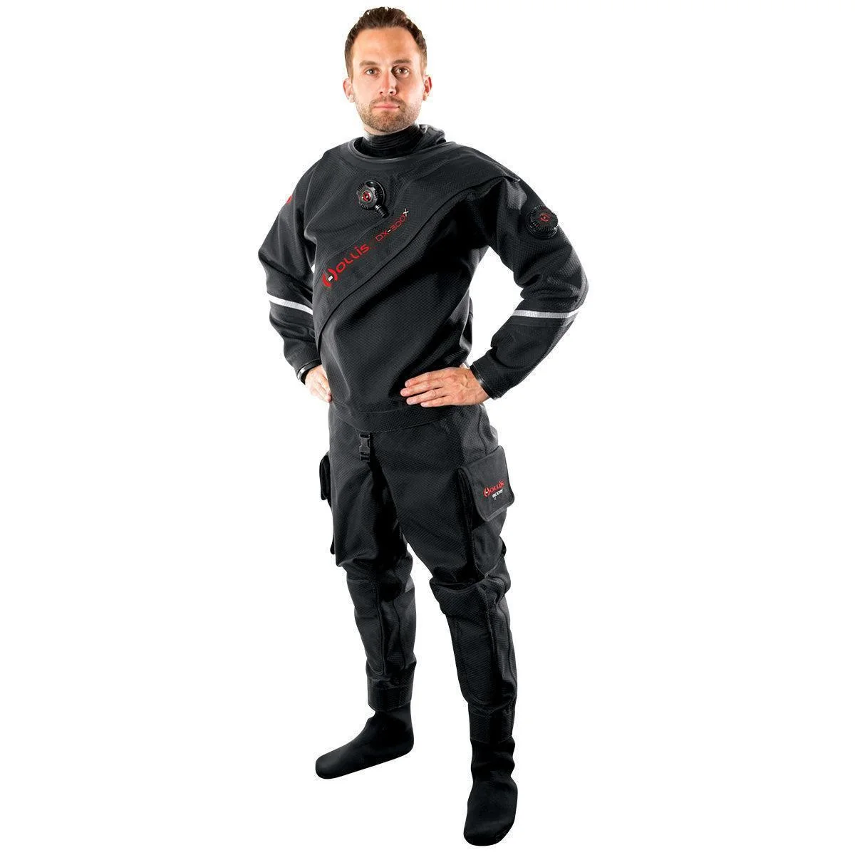 Open Box Hollis DX-300X Technical Expedition-Grade Drysuit w/ 5mm Neoprene Socks - Image 2