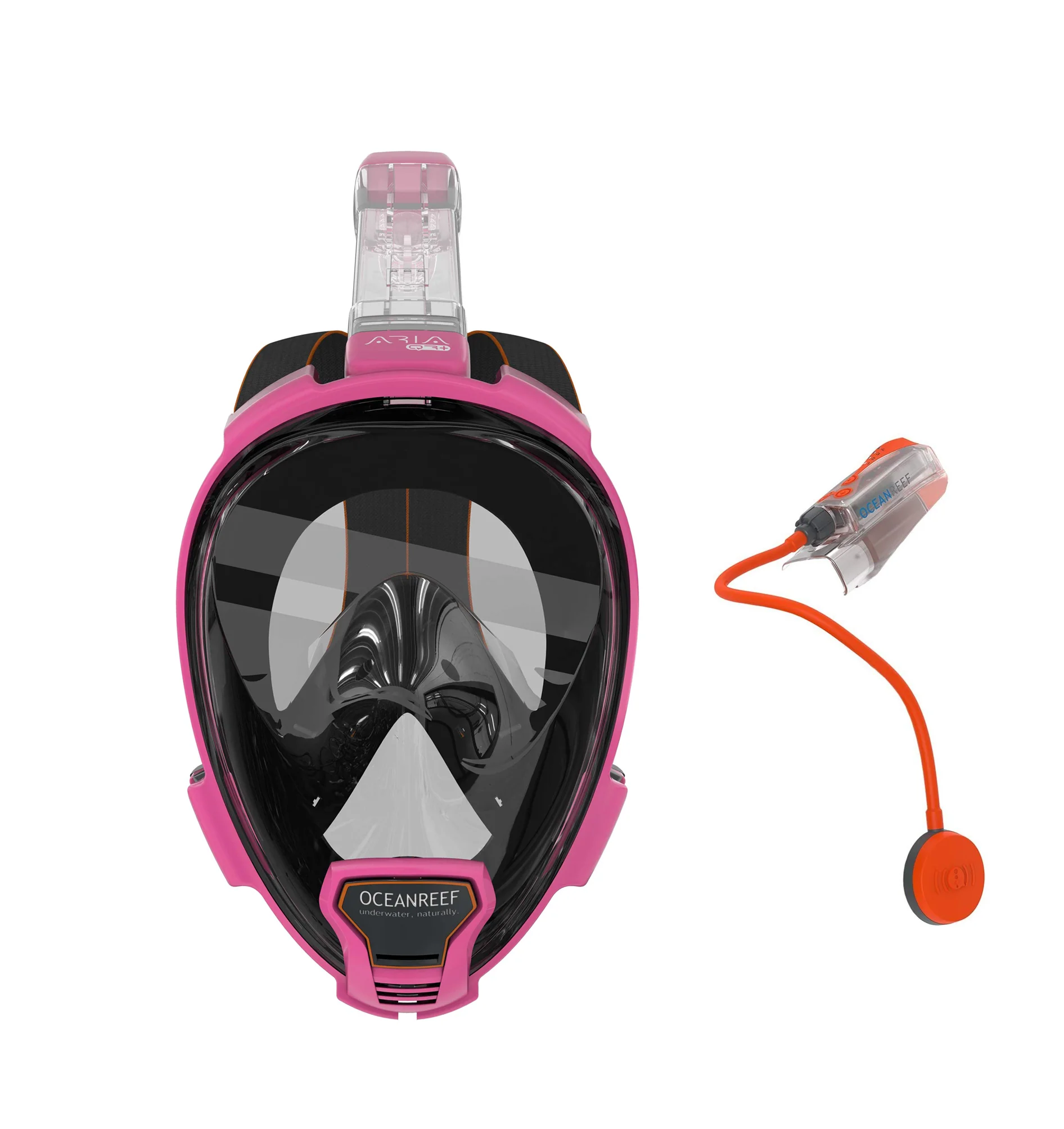 Open Box Ocean Reef Aria QR+ with Camera Holder Snorkeling Mask and Snorkie Talkie - Image 2