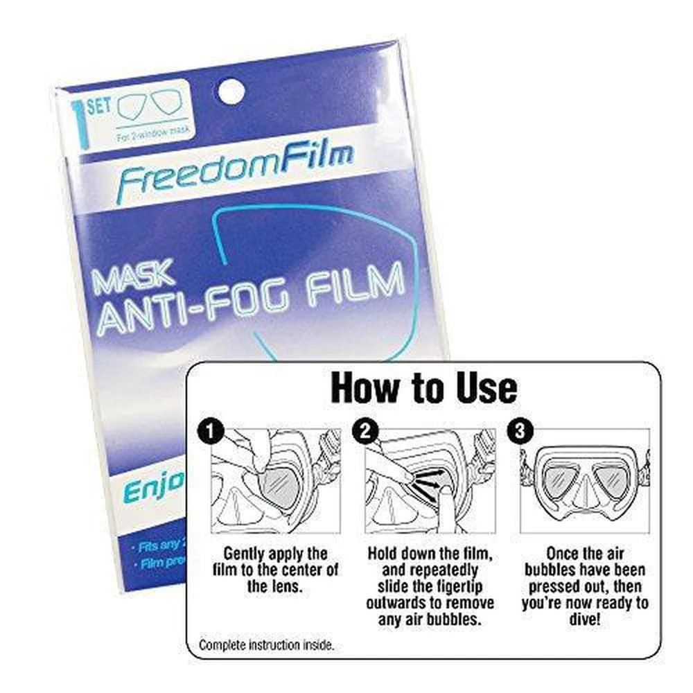 Open Box Tusa Freedom Film Anti-Fog Sheets for 2-Window Masks - Image 2