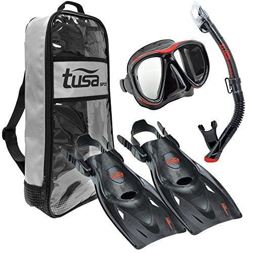 Open Box Tusa Powerview Dry Adult Travel Mask, Snorkel and Fin Set - Image 4