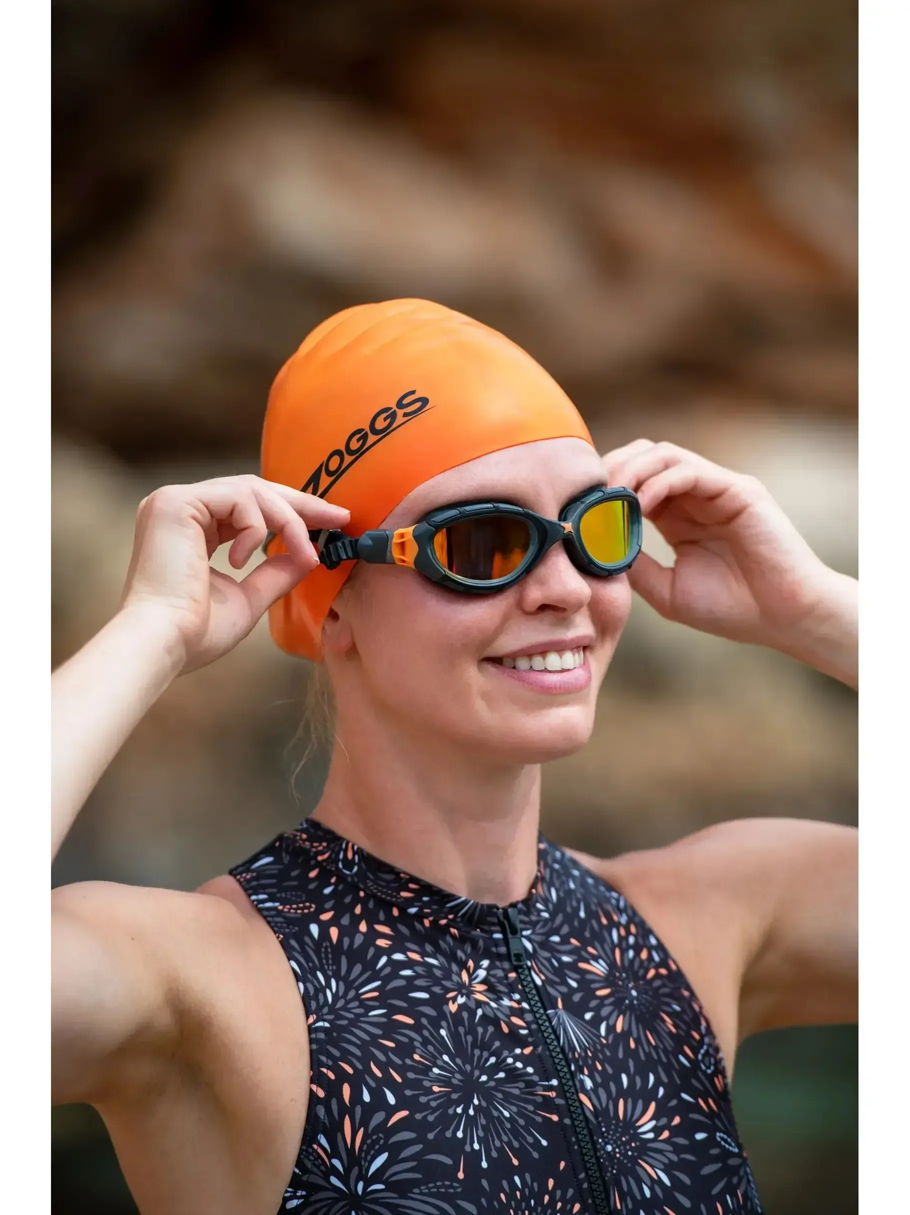 Predator Flex Titanium Swimming Goggles Curved Titanium Mirror Lenses - Image 9