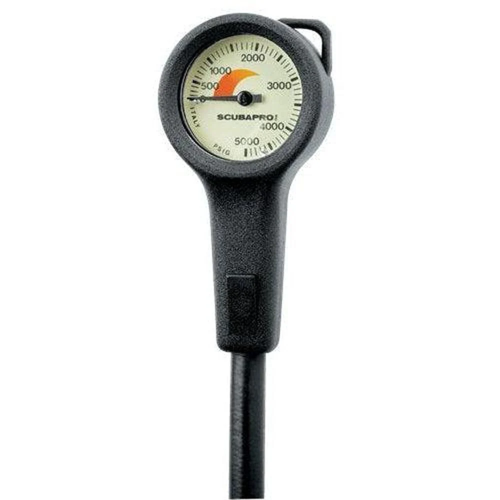 Scubapro CompactPressure Gauge Console w Boot / HP hose - Imperial