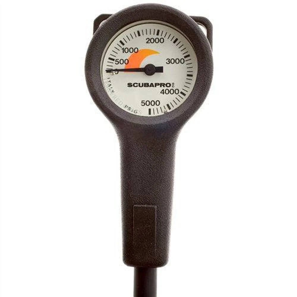Scubapro CompactPressure Gauge Console w Boot / HP hose - Imperial - Image 2