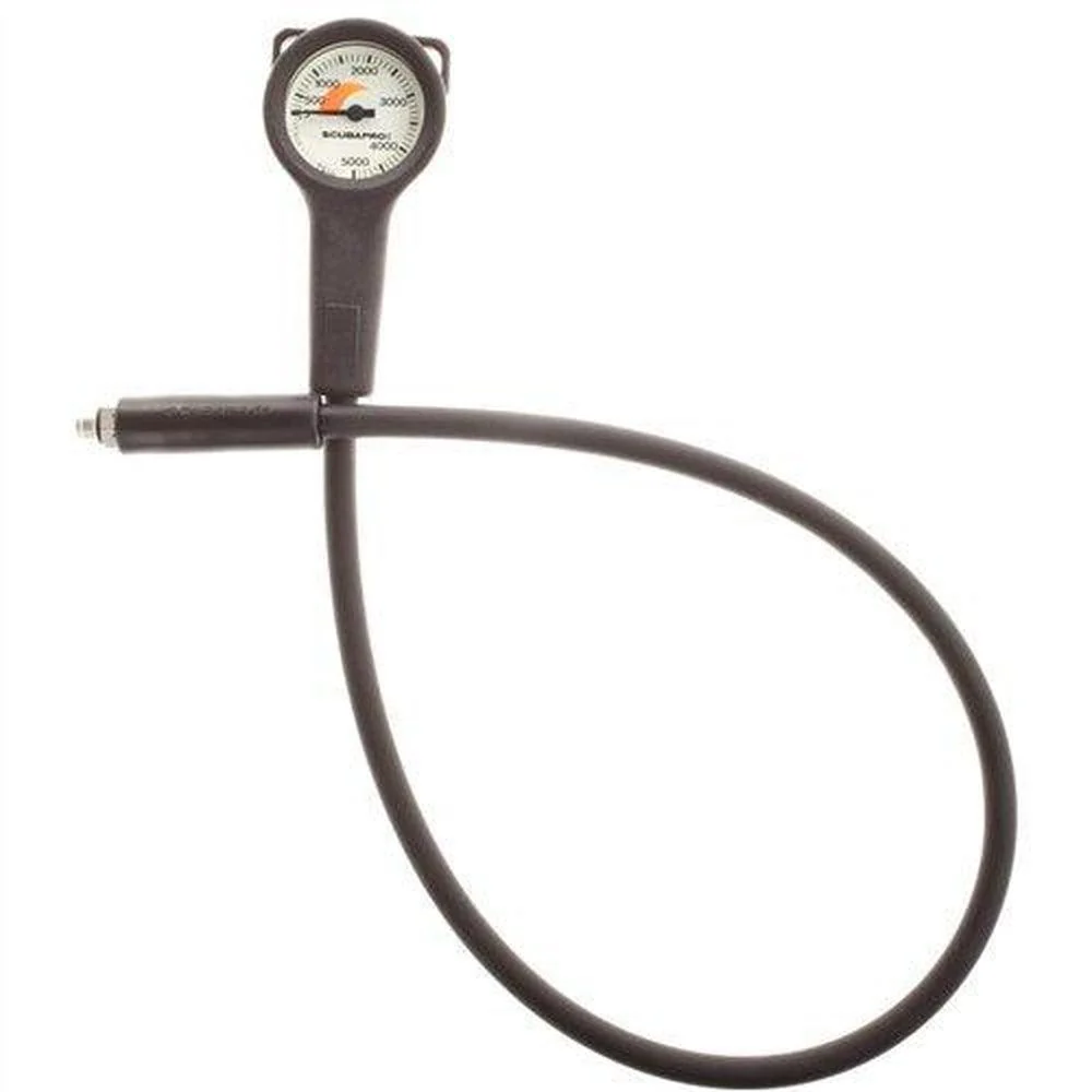 Scubapro CompactPressure Gauge Console w Boot / HP hose - Imperial - Image 3