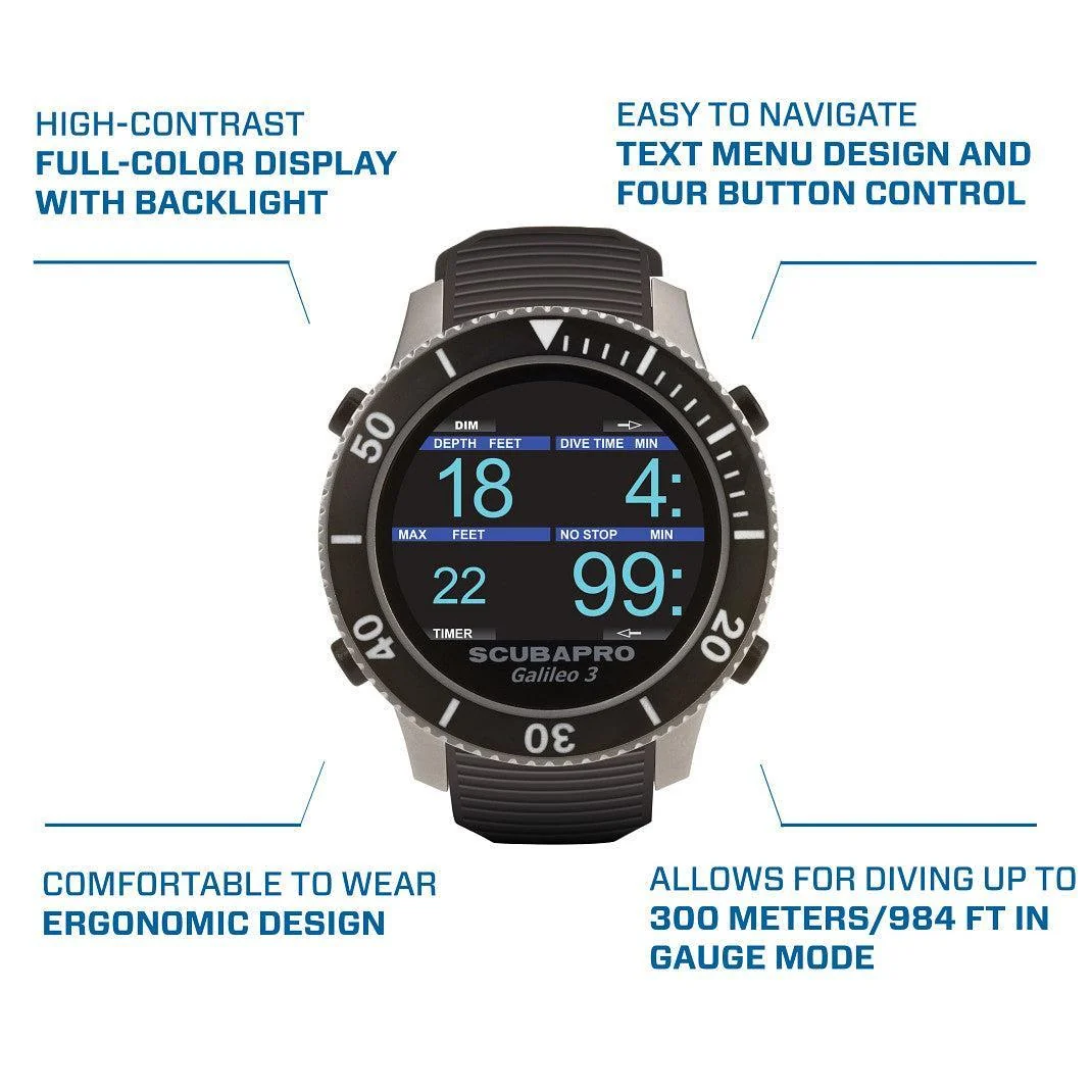 Scubapro Galileo 3 (G3) Wrist Dive Computer - Image 2