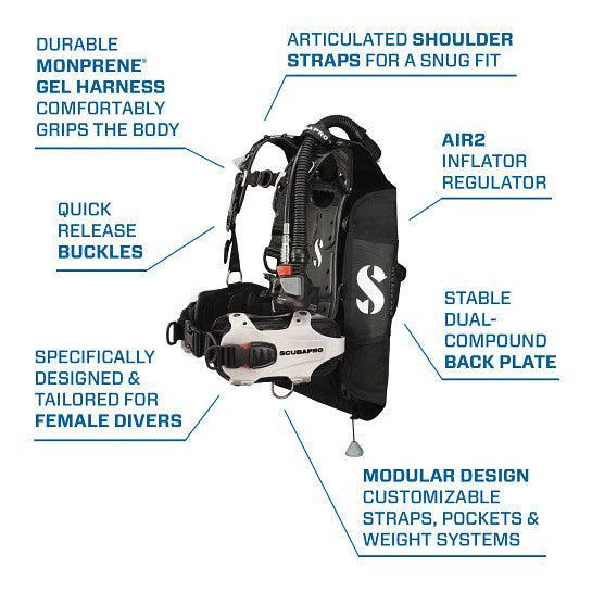 Scubapro Hydros Pro BCD with AIR2 - Womens - Image 6