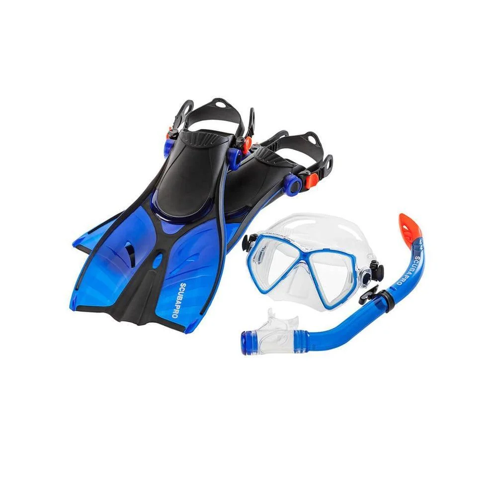 Scubapro Mini Vu Mask, Snorkel and Fins Snorkeling Combo