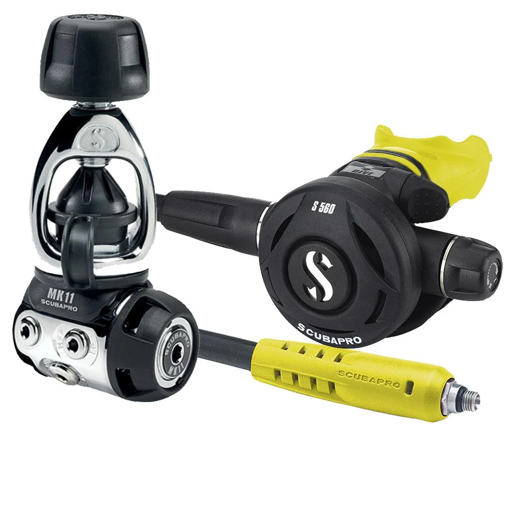 Scubapro MK11/S560 Dive Regulator INT with Mouthpiece & Hose Protector - Image 3