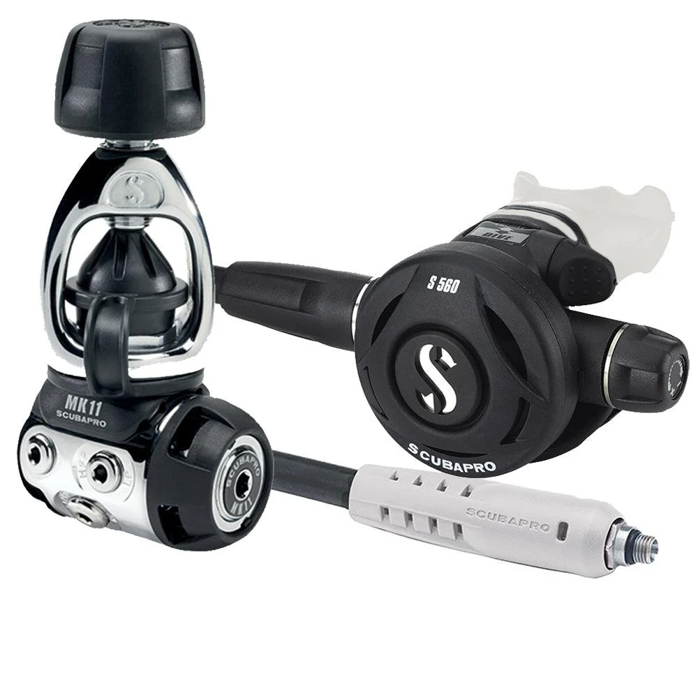 Scubapro MK11/S560 Dive Regulator INT with Mouthpiece & Hose Protector - Image 4