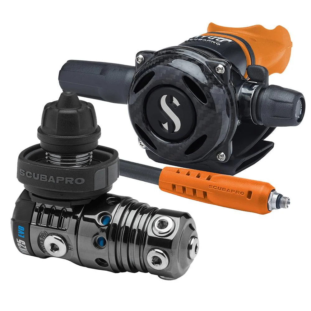 Scubapro MK25 EVO/A700 CARBON BT Dive Regulator DIN with Mouthpiece & Hose Protector - Image 6