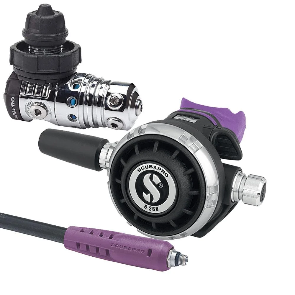 Scubapro MK25 EVO DIN 300/G260 Dive Regulator with Mouthpiece Hose Protector - Image 2