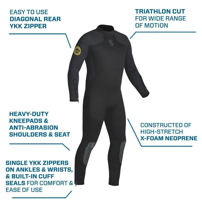 Scubapro Oneflex Steamer 7 mm B-Zip Men's Wetsuits - Image 5