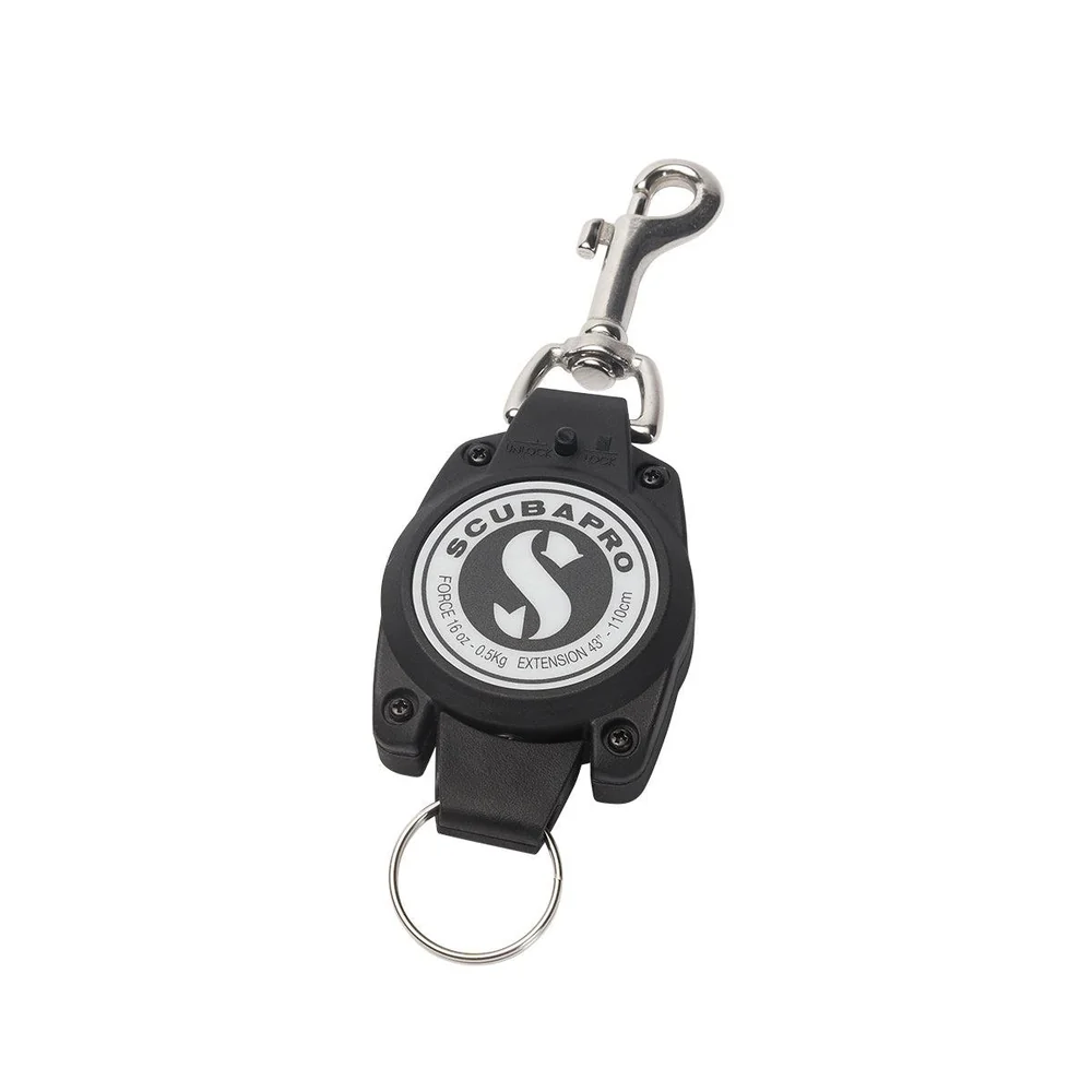 Scubapro Premium Retractor w/ Stainless Steel Bolt Snap for Tech Diving