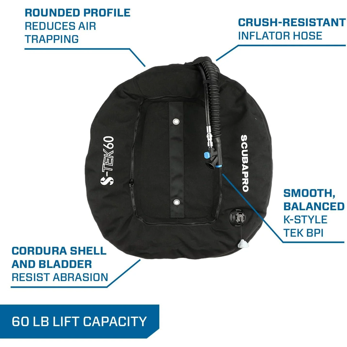 Scubapro S-TEK Donut Wing 60 + S-TEK Pro Harness SS + Back Shoulder Waist Pad Armygreen - Image 19