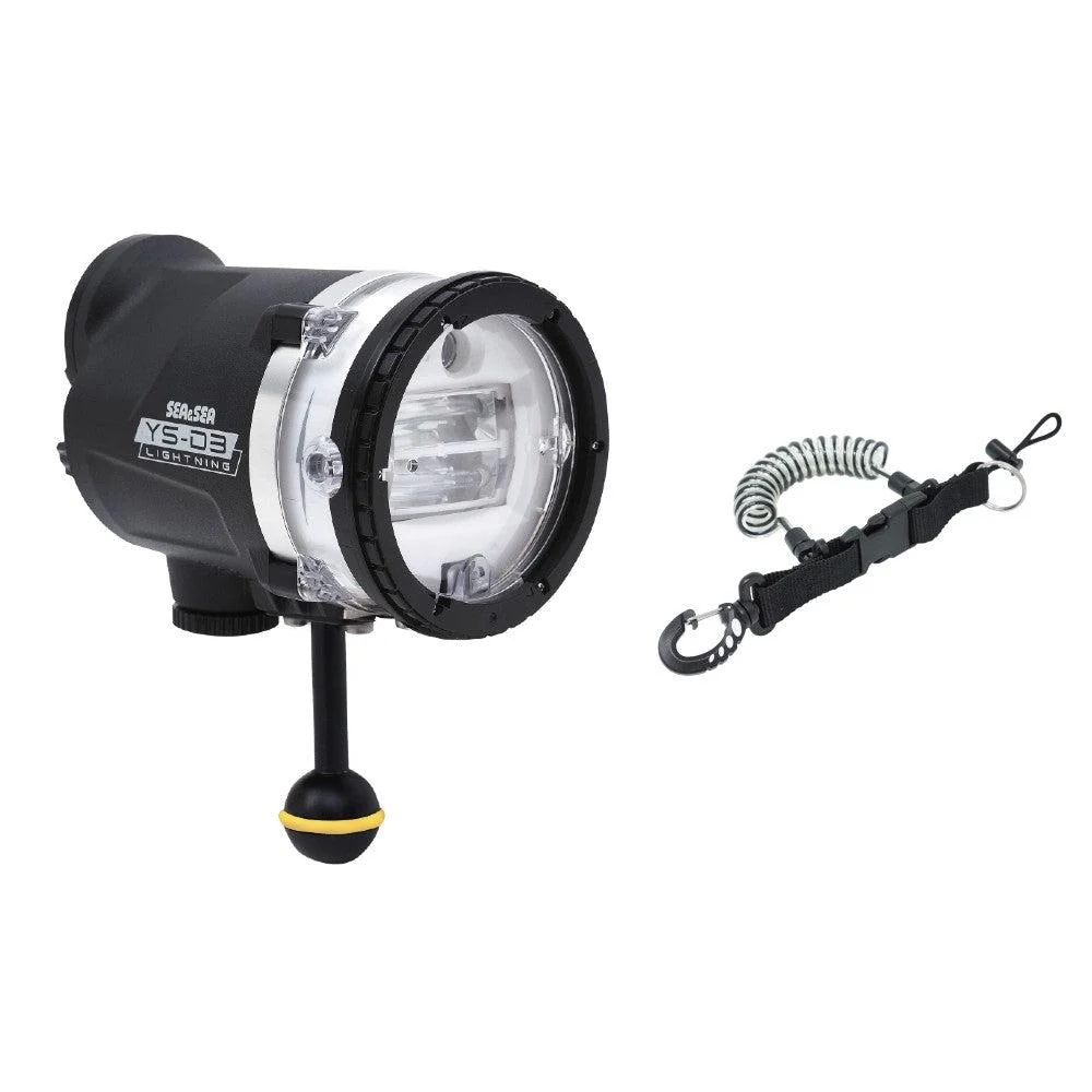 SEA & SEA YS-D3 Lightning with Free DiveCatalog's Coil Lanyard