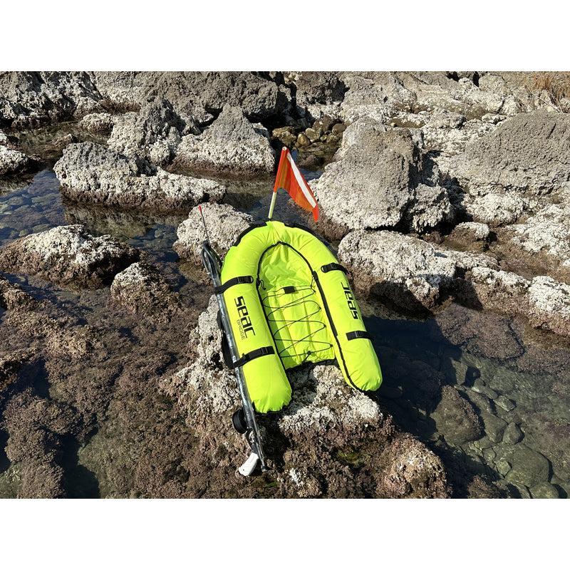 SEAC Bridge Inflatable Spearfishing Gangway Buoy Fluorescent Yellow - Image 13
