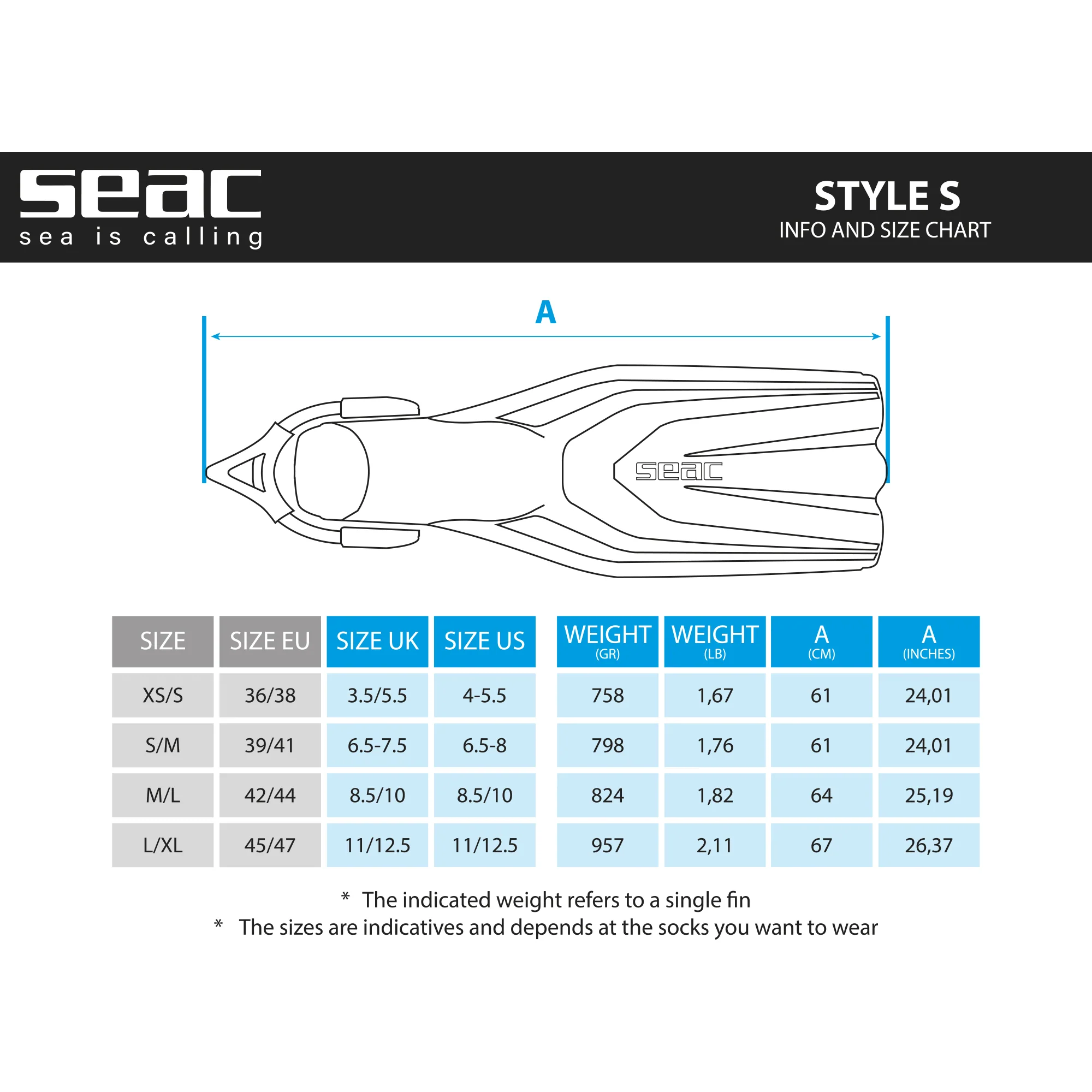 SEAC OPEN HEEL FIN STYLE SLING STRAP - Image 11