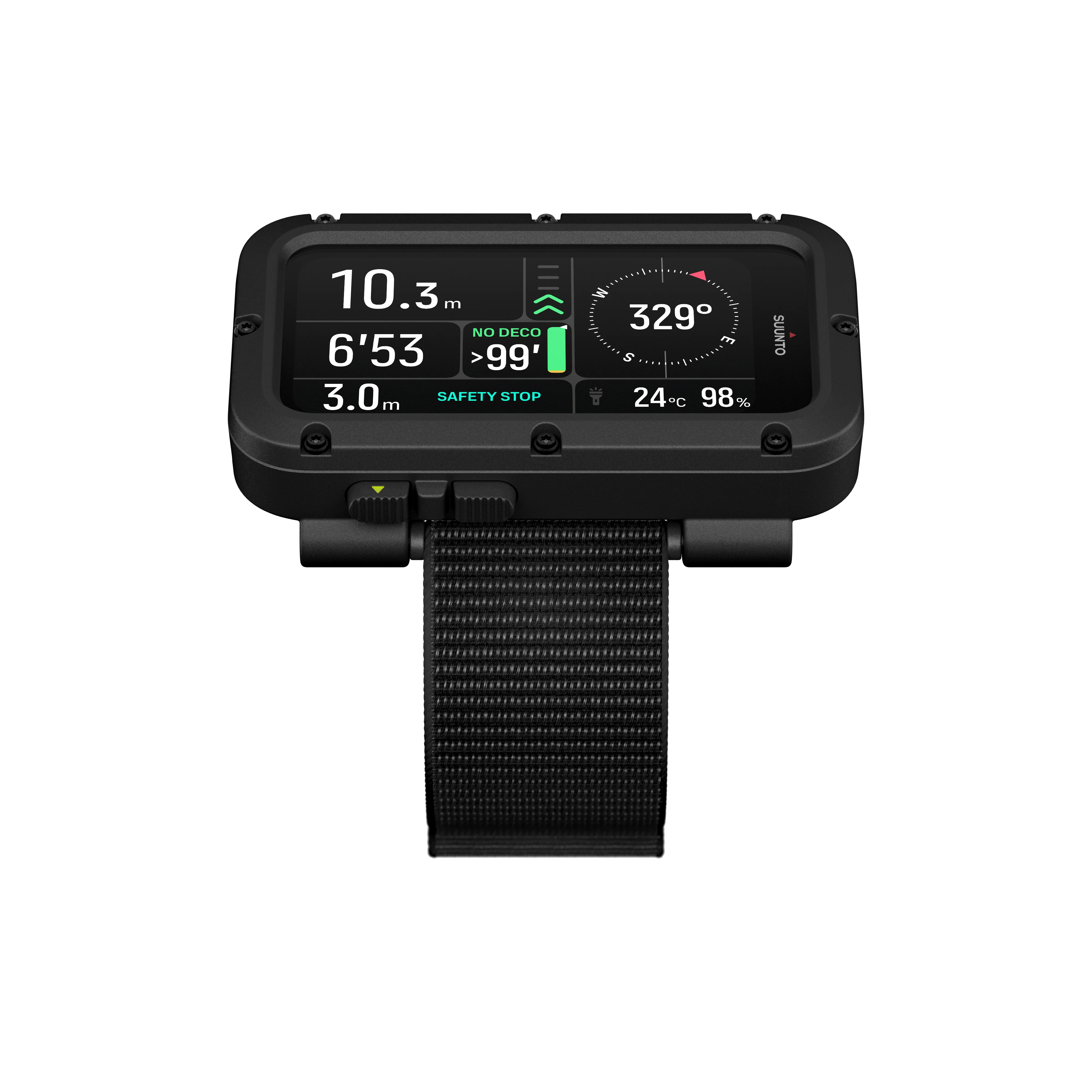 Suunto Nautic Dive Computer with Elastic Textile Strap Durable Dive Ready Comfort Band - Image 2