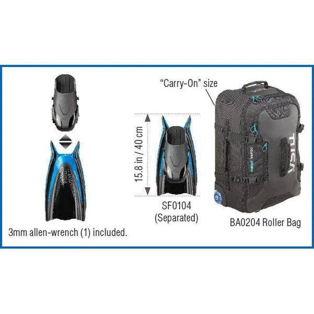 Tusa HyFlex Switch Open Heel Scuba Diving Fin - Image 6