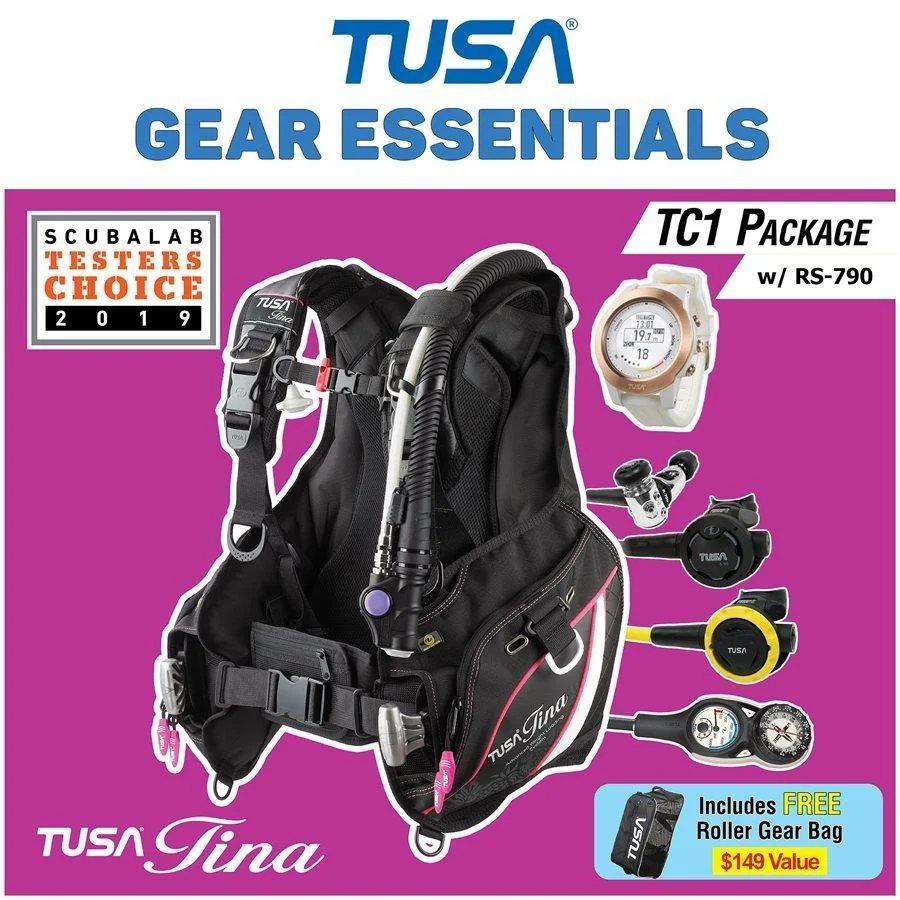 Tusa Tina TC1 w/ 7902 Regulator Pink Diving Package - Image 2
