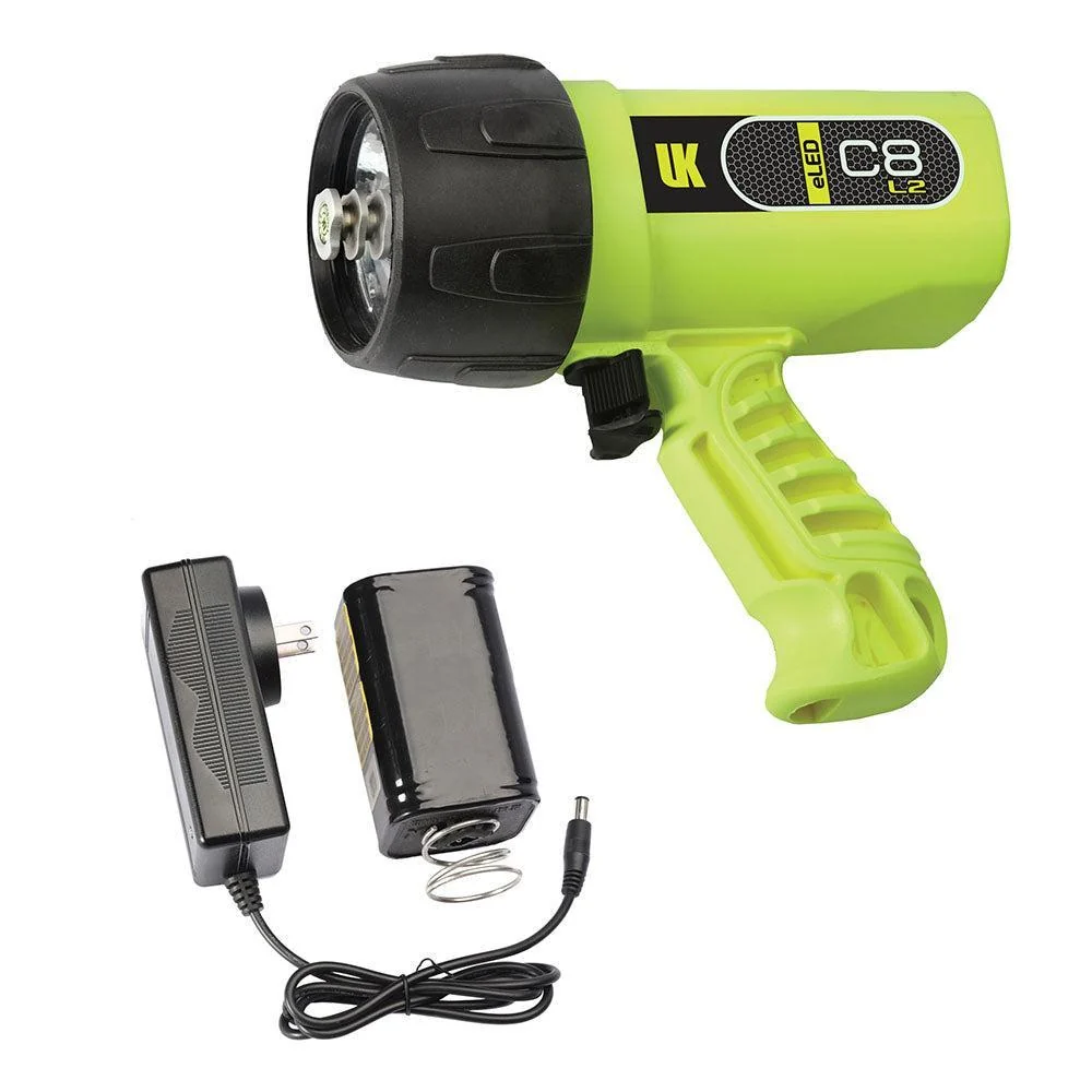 Underwater Kinetics C8 eLED (L2) Rechargeable w/ NiMH Battery/Charger Safety Yellow