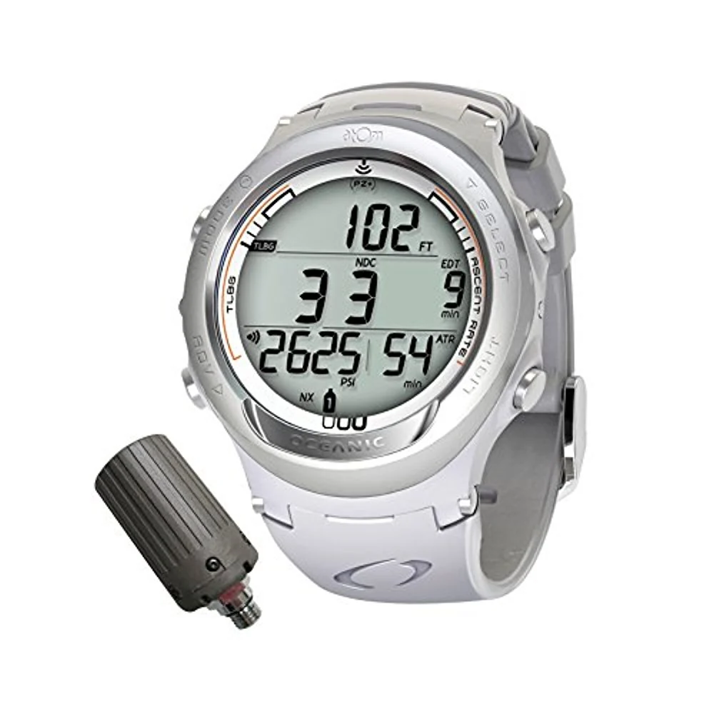 Open Box Oceanic Atom 3.1 Scuba Diving Computer with Transmitter All White